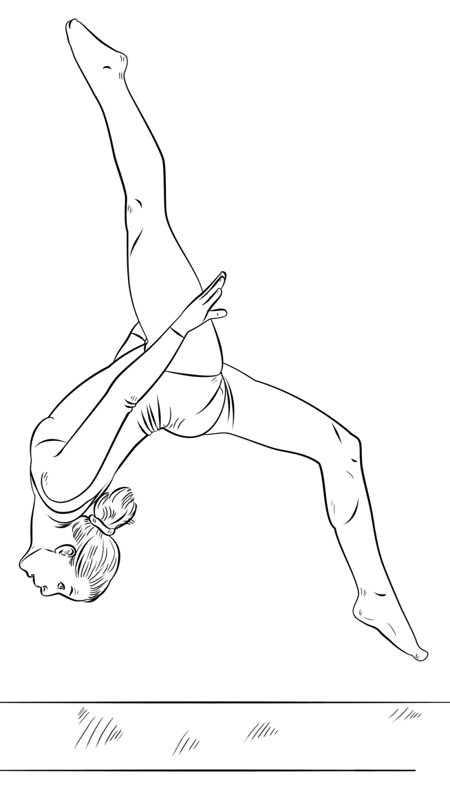 Gymnastics coloring pages printable for free download