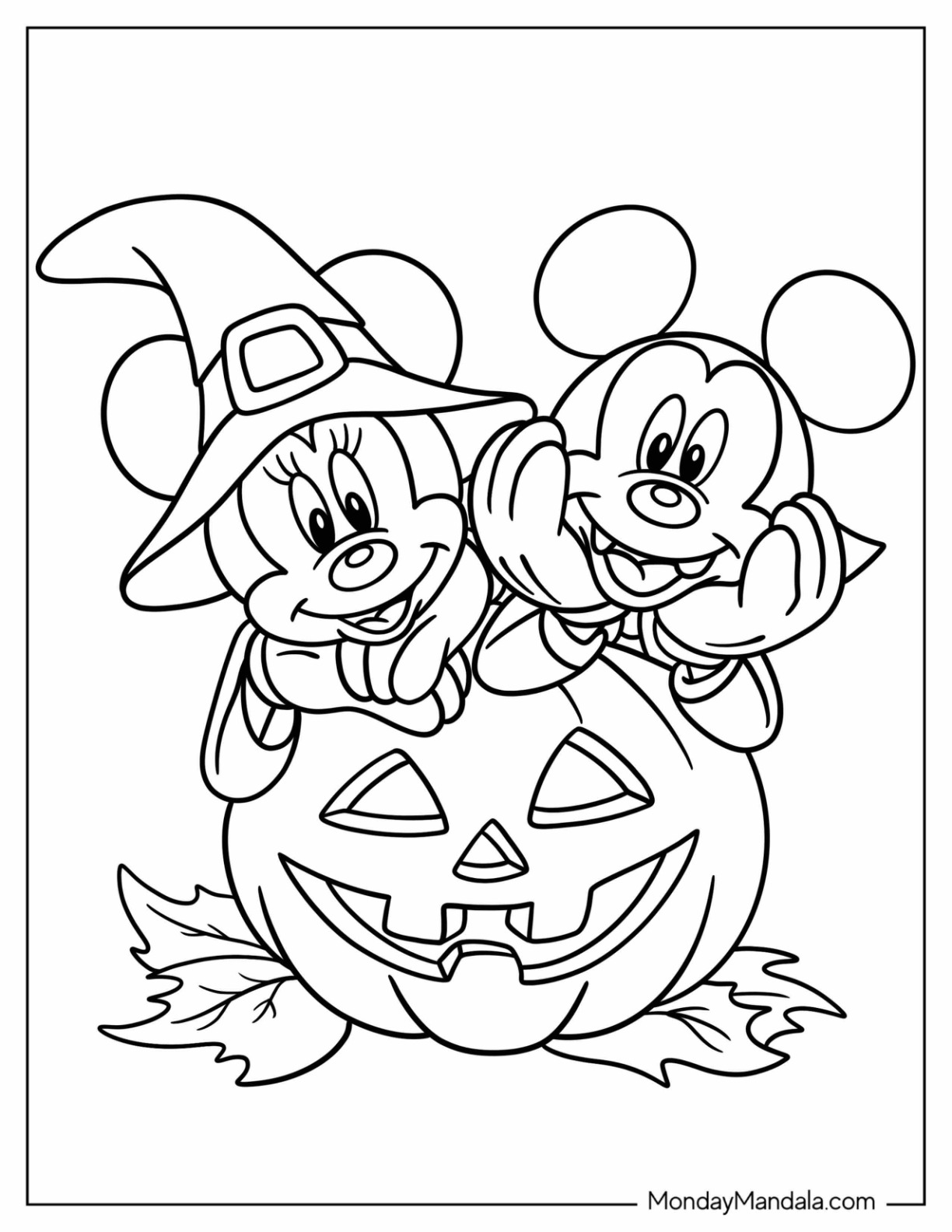 Disney halloween coloring pages free pdf printables