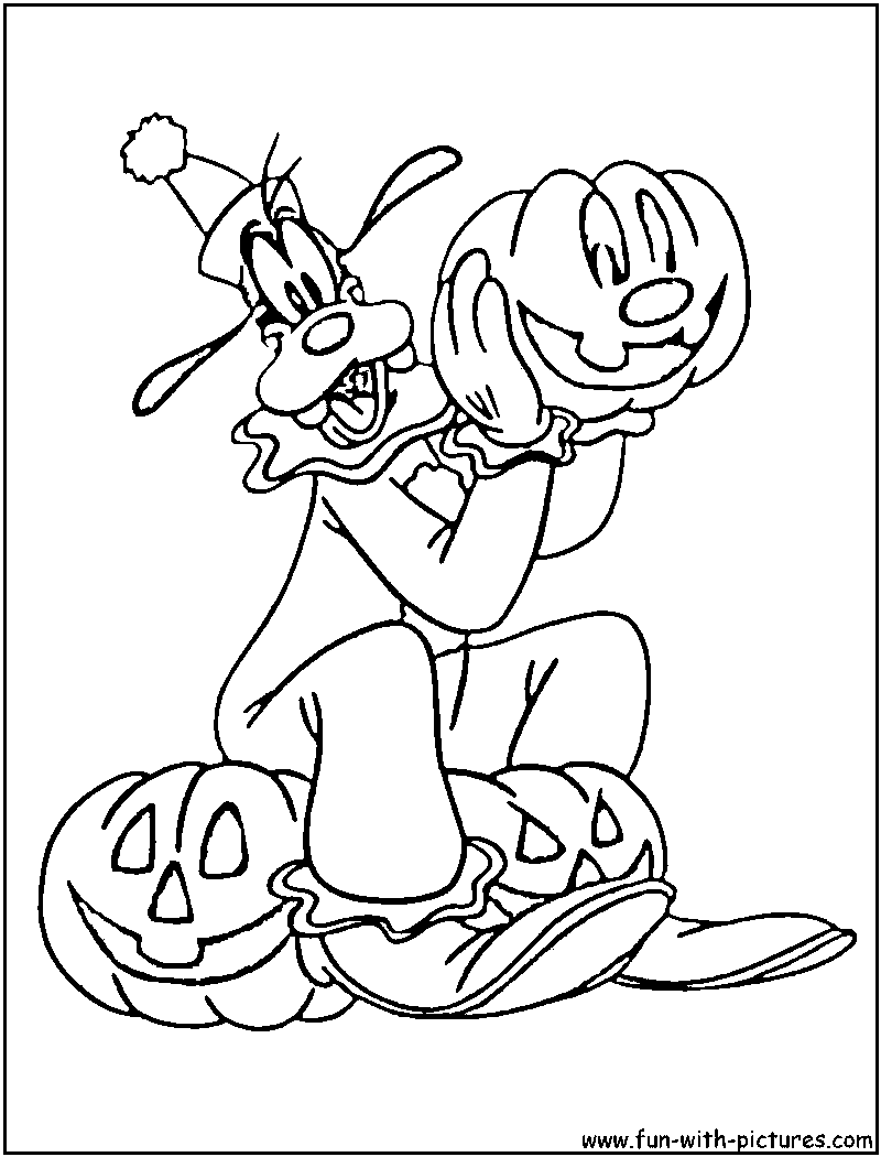 Disney halloween coloring pages