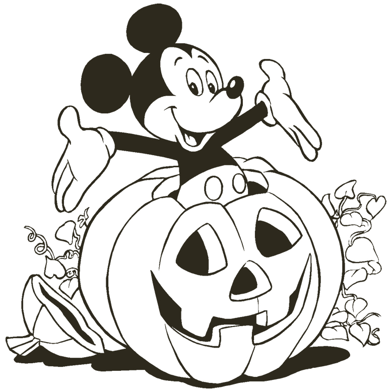 Free disney halloween coloring pages