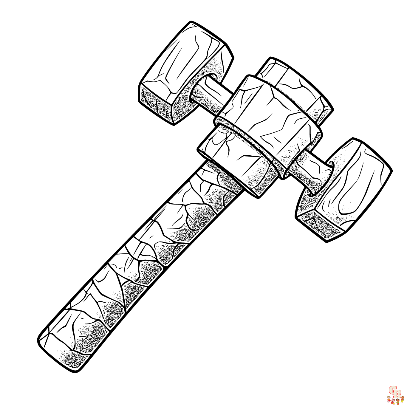 Prinatble hammer coloring pages free for kids and adults