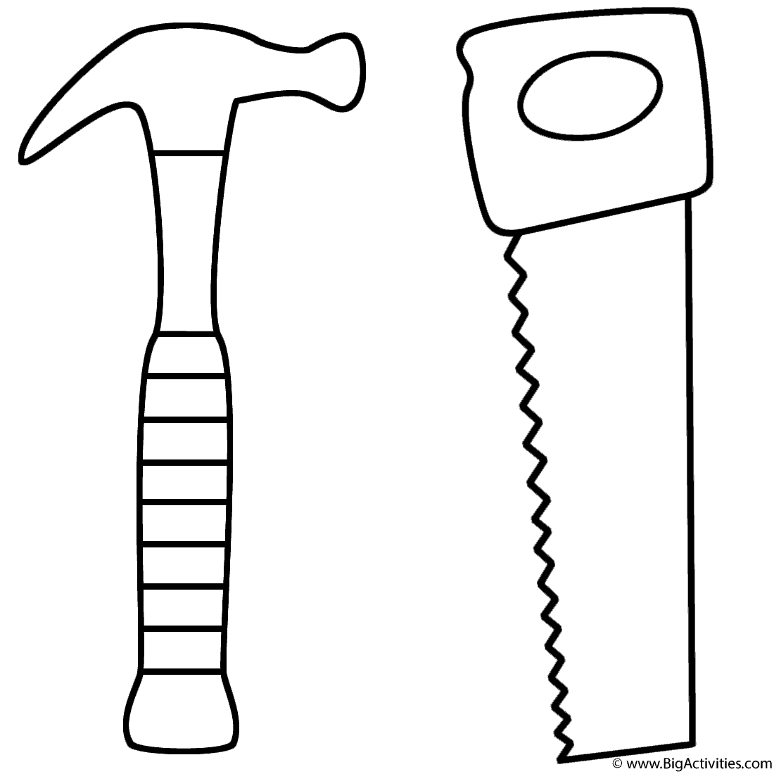 Hammer and saw