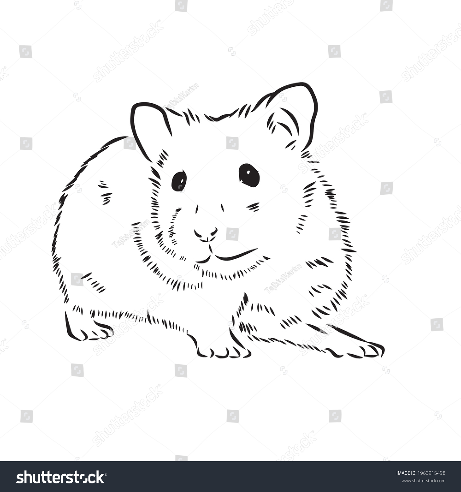 Hakuun funny hamster coloring pages animal coloring liittyvã vektorikuva rojaltivapaa