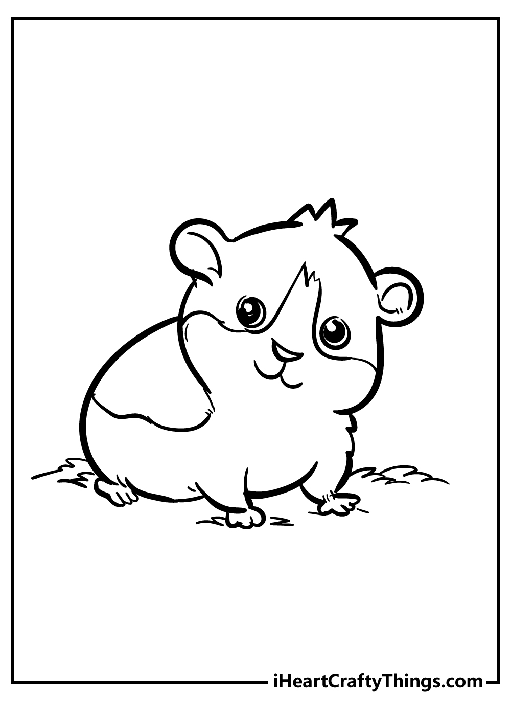 Hamster coloring pages free printables