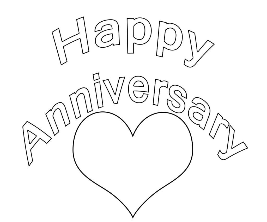 Happy anniversary coloring pages happy anniversary birthday coloring pages coloring pages