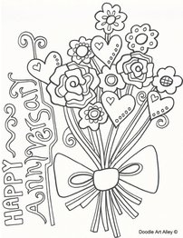 Anniversary coloring pages