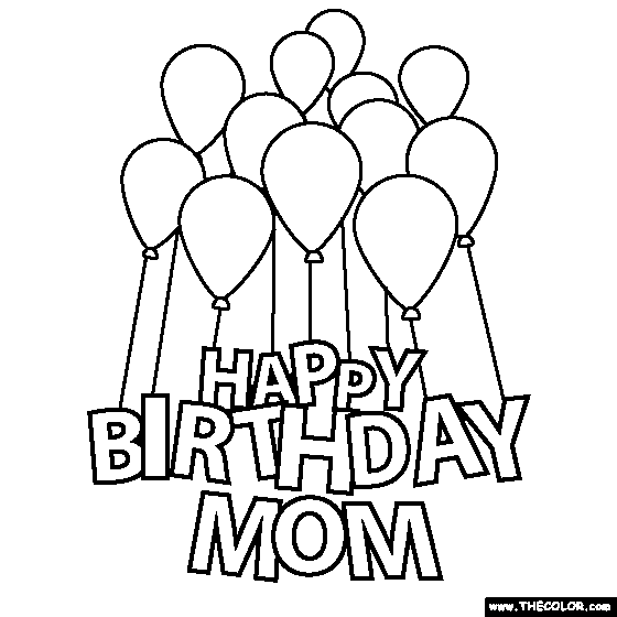 Happy birthday o coloring page