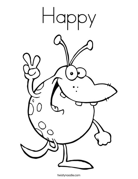 Happy coloring page