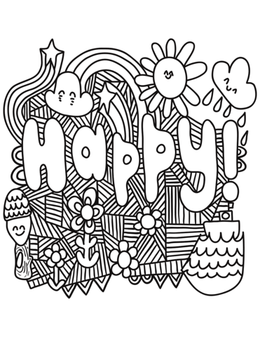 Happy coloring page free printable coloring pages