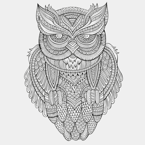 Advanced animal coloring page