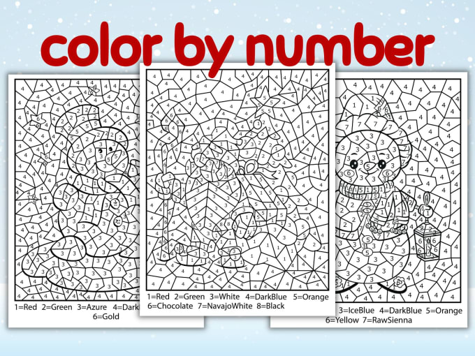 Create easy to hard color by number pages for all by mdrohan