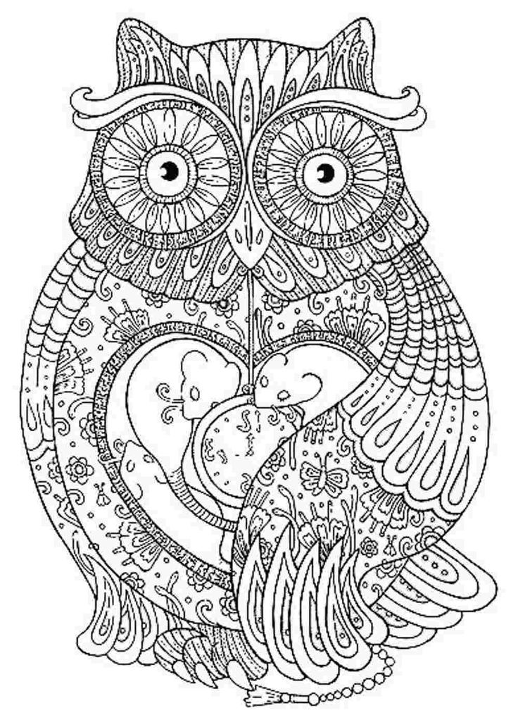 Hard coloring pages owl coloring pages detailed coloring pages mandala coloring pages