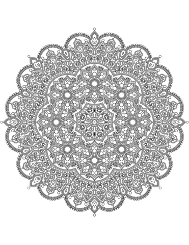 Difficult mandala coloring page free printable coloring pages