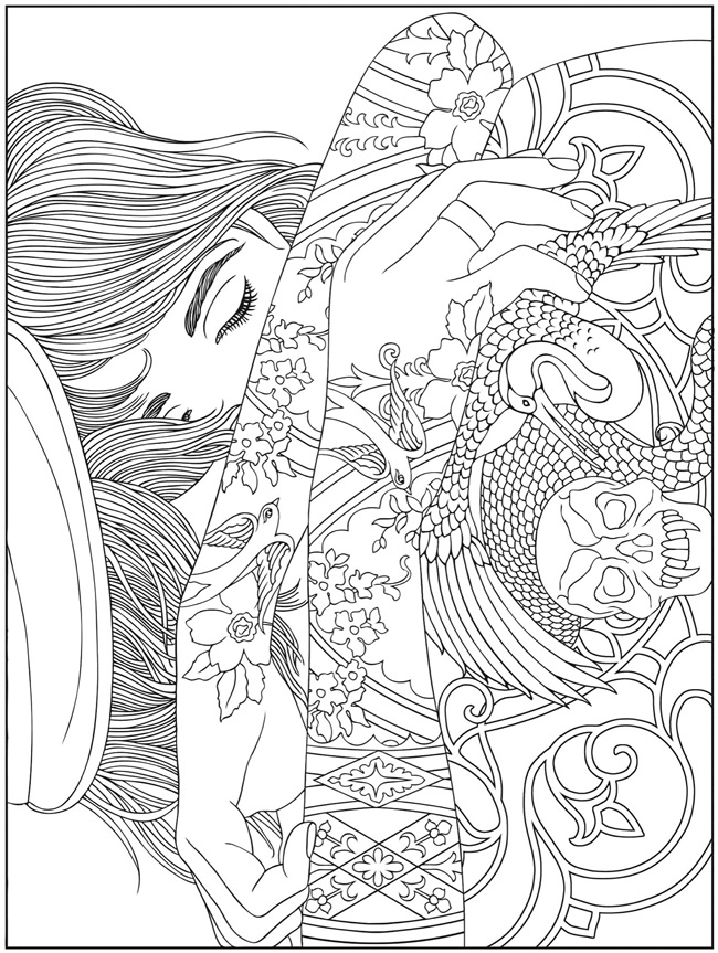 Hard coloring pages for adults