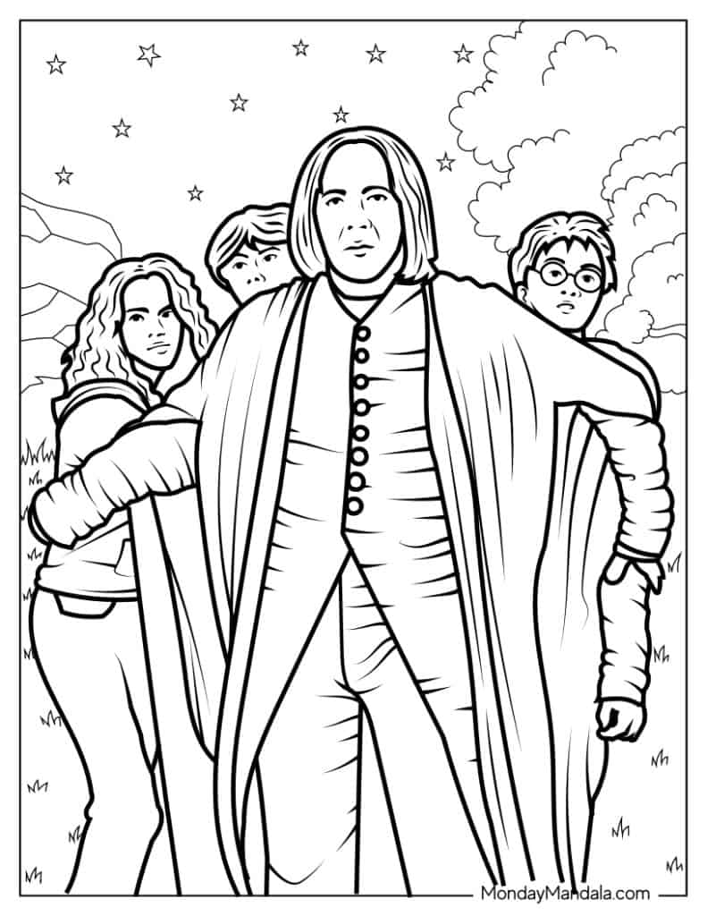 Harry potter coloring pages free pdf printables