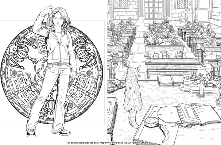 Harry potter magil places and characters coloring book nada