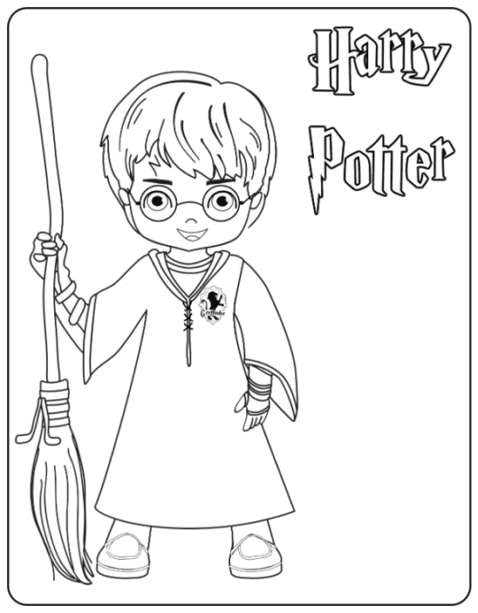 Harry potter printable coloring pages for kids