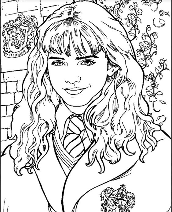 Free easy to print harry potter coloring pages