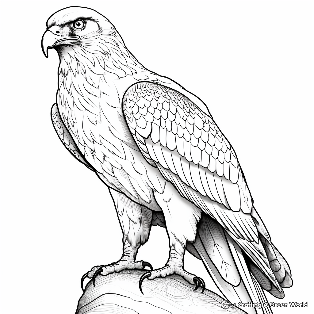 Hawk coloring pages