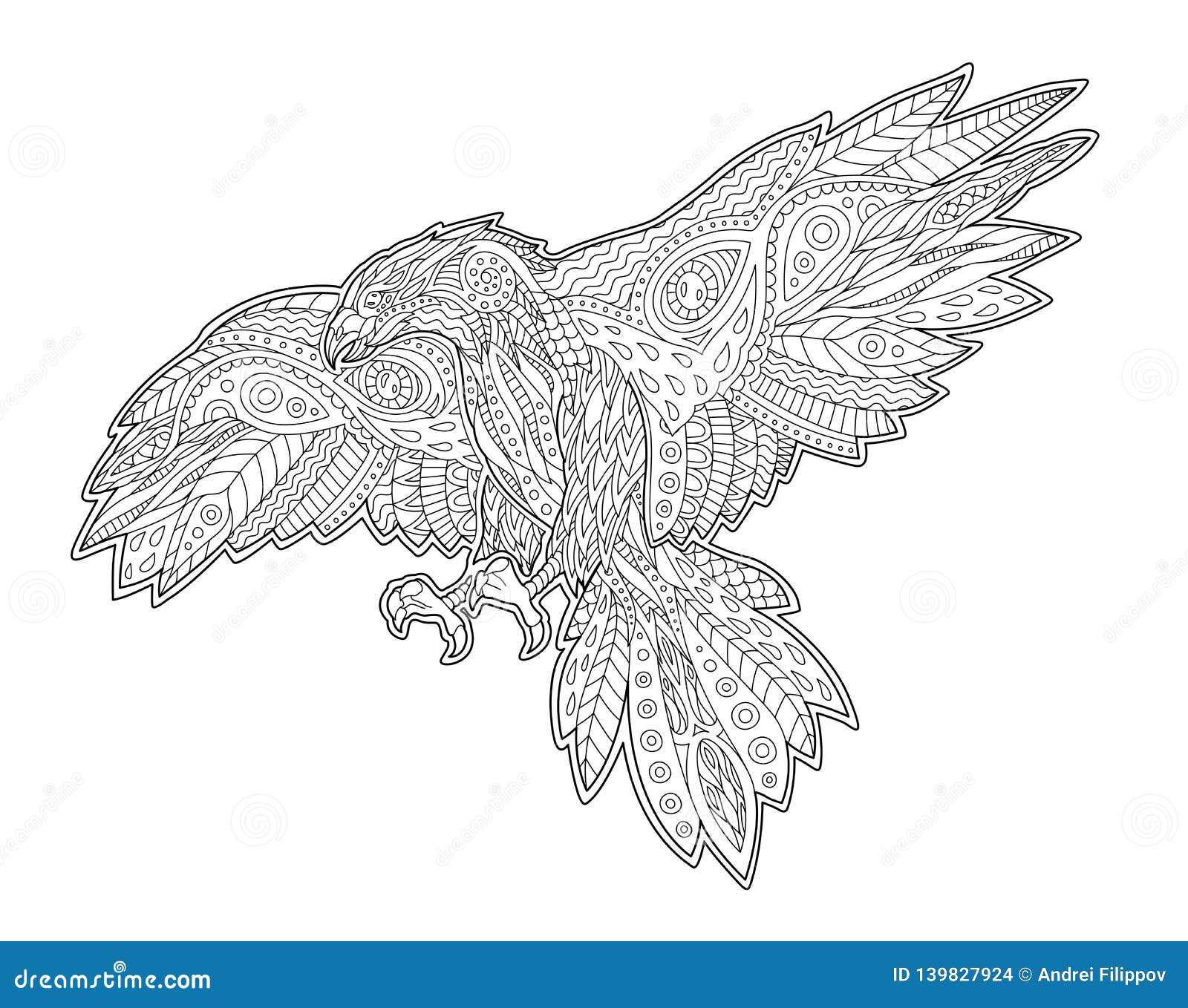 Coloring page hawk stock illustrations â coloring page hawk stock illustrations vectors clipart