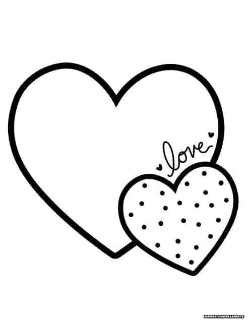 Heart coloring pages