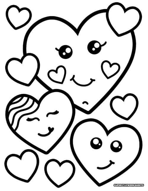 Heart coloring pages