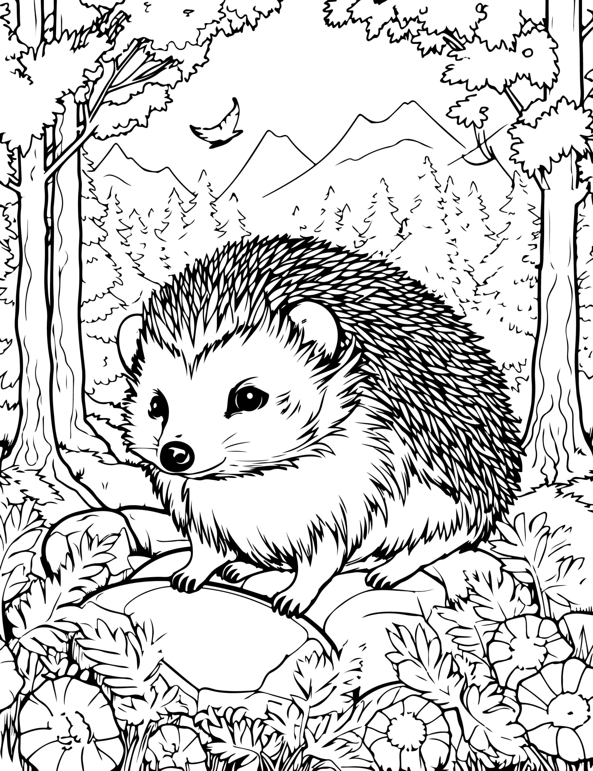 Hedgehog coloring book stress relief and relaxing hedgehog designs made by teachers