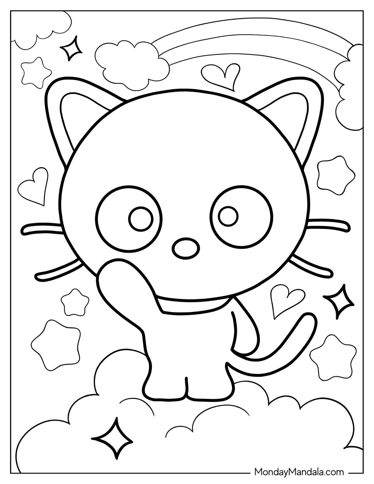 Sanrio coloring pages free pdf printables