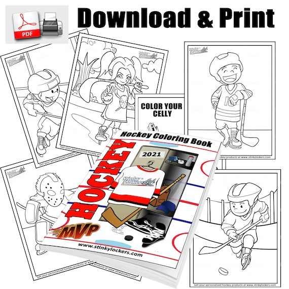 Hockey coloring pages printable ice hockey coloring sheets and reduce screen time and stress with our fun kids activity color sheets download now