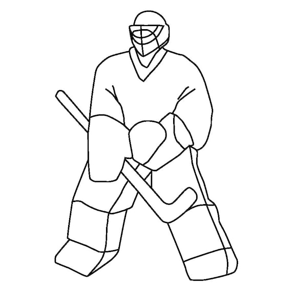 Hockey coloring pages instant download printable pdf