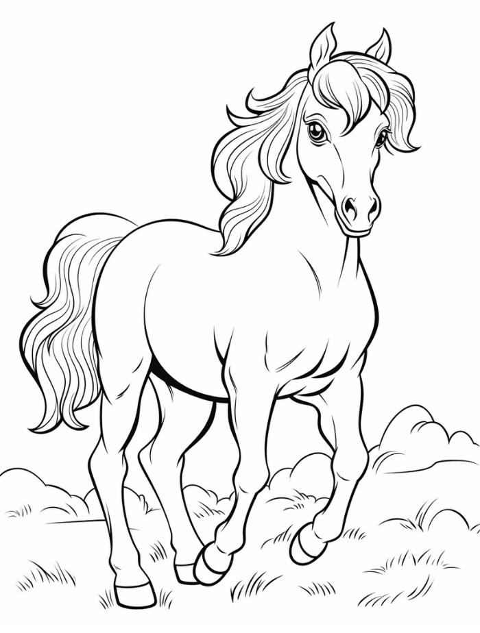 Horse coloring pages hue therapy