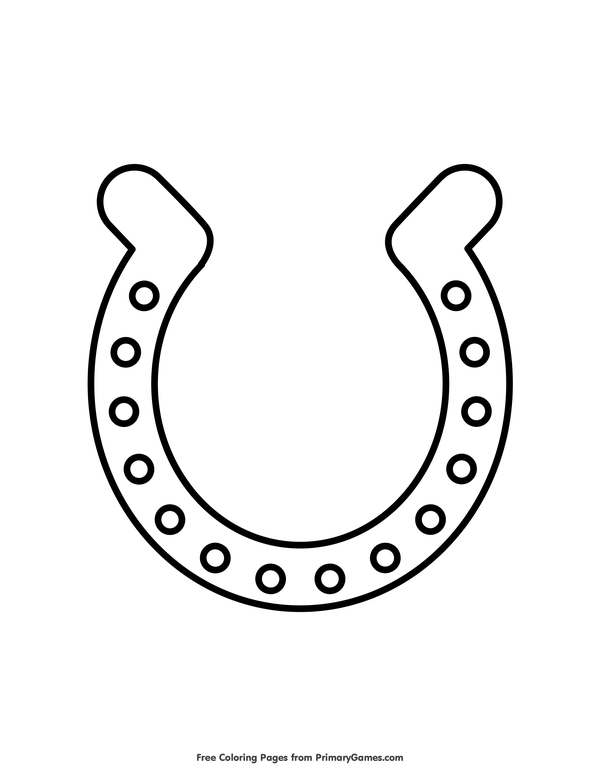 Lucky horseshoe coloring page â free printable ebook coloring pages for boys coloring pages coloring pages for girls