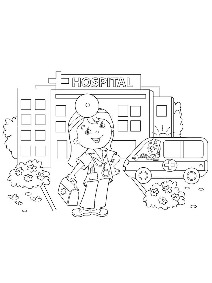 Free printable hospital loring pages for kids loring pages for kids loring pages free loring pages