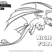 Nightfury coloring pages