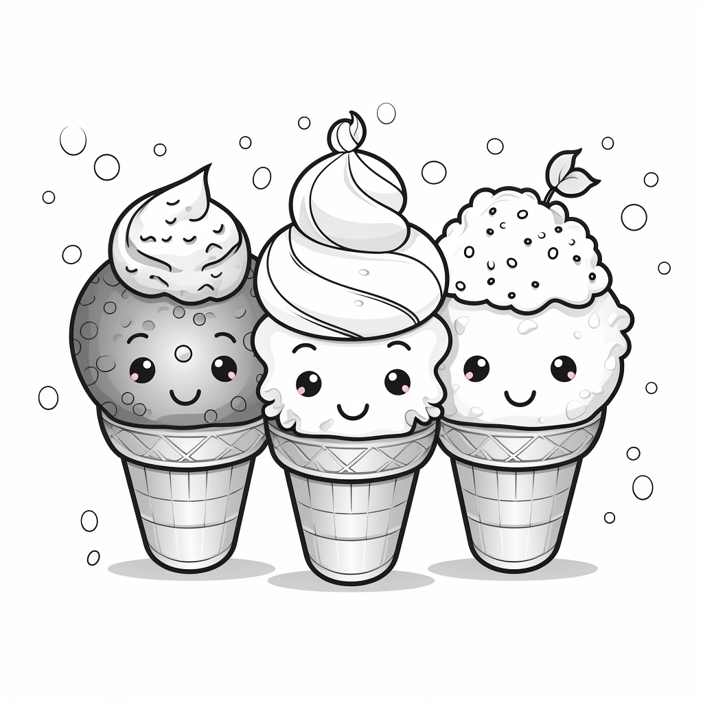 Ice cream coloring pages