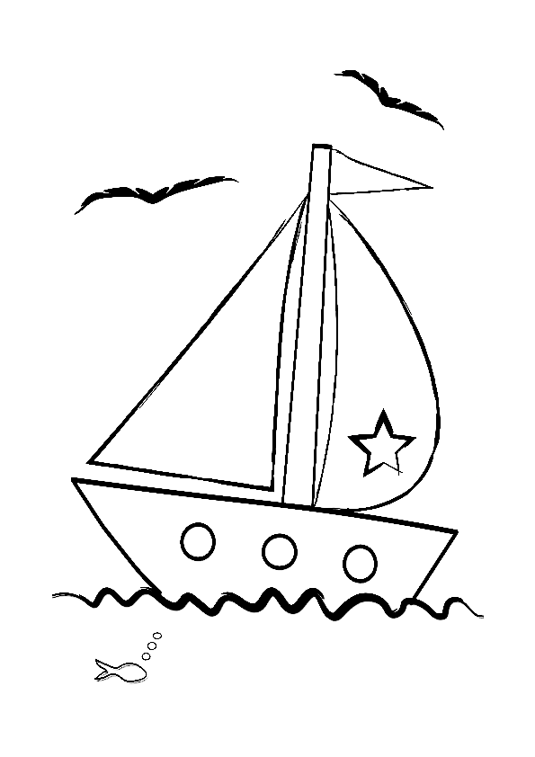 Boat coloring pages printable for free download