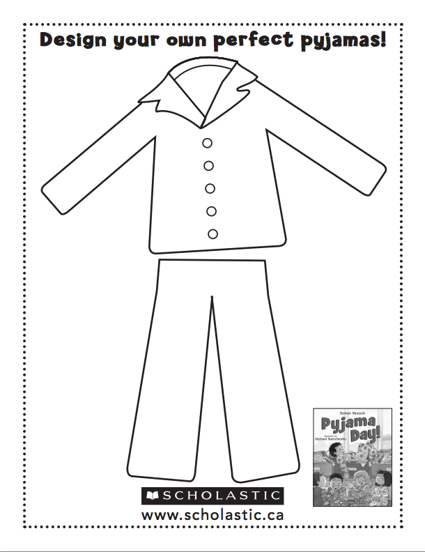 Pajama coloring page