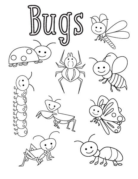 Bugs loring pages funny crafts preschool loring pages bug loring pages insect loring pages