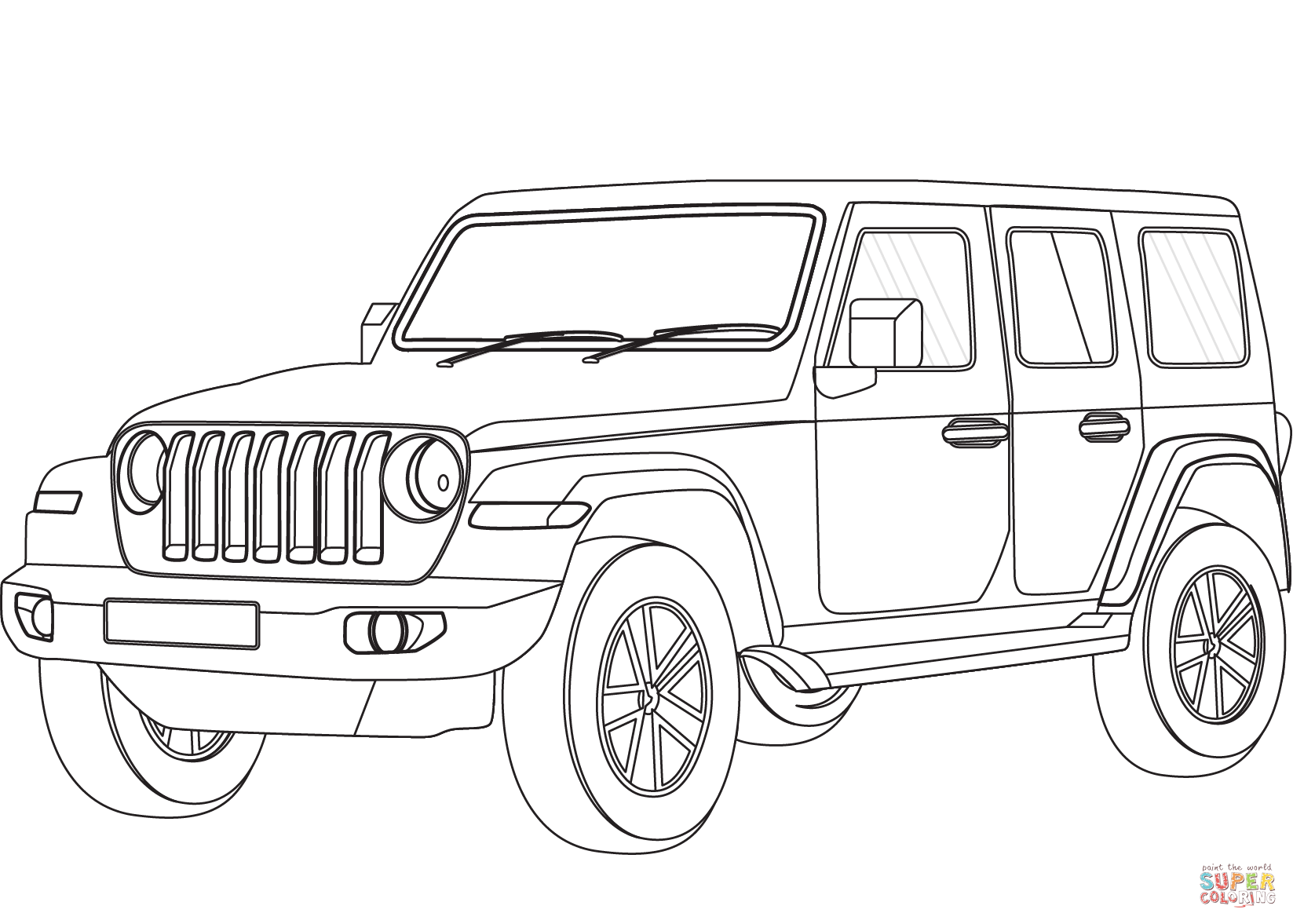 Jeep coloring page free printable coloring pages