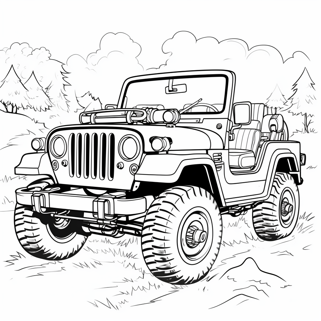 Jeep coloring pages