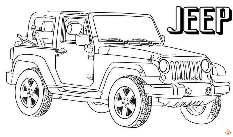 Jeep coloring pages free printable and easy coloring pages