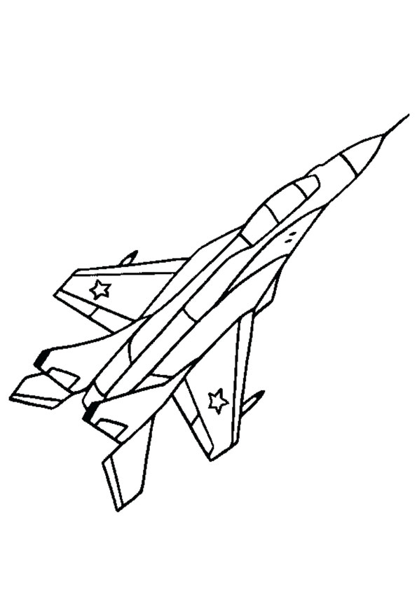 Coloring pages fighter plane coloring page