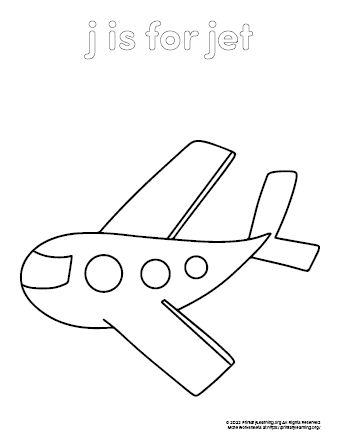 Jet coloring page