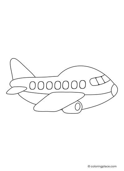 Jumbo jet coloring place