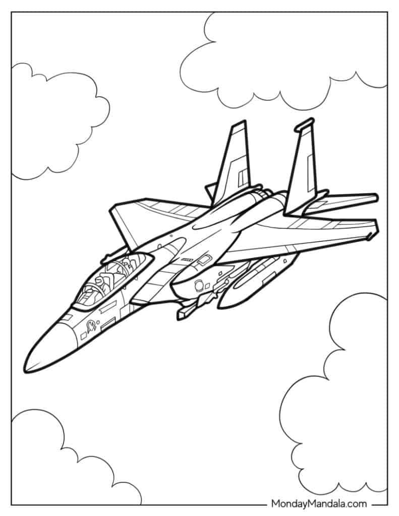 Jet coloring pages free pdf printables