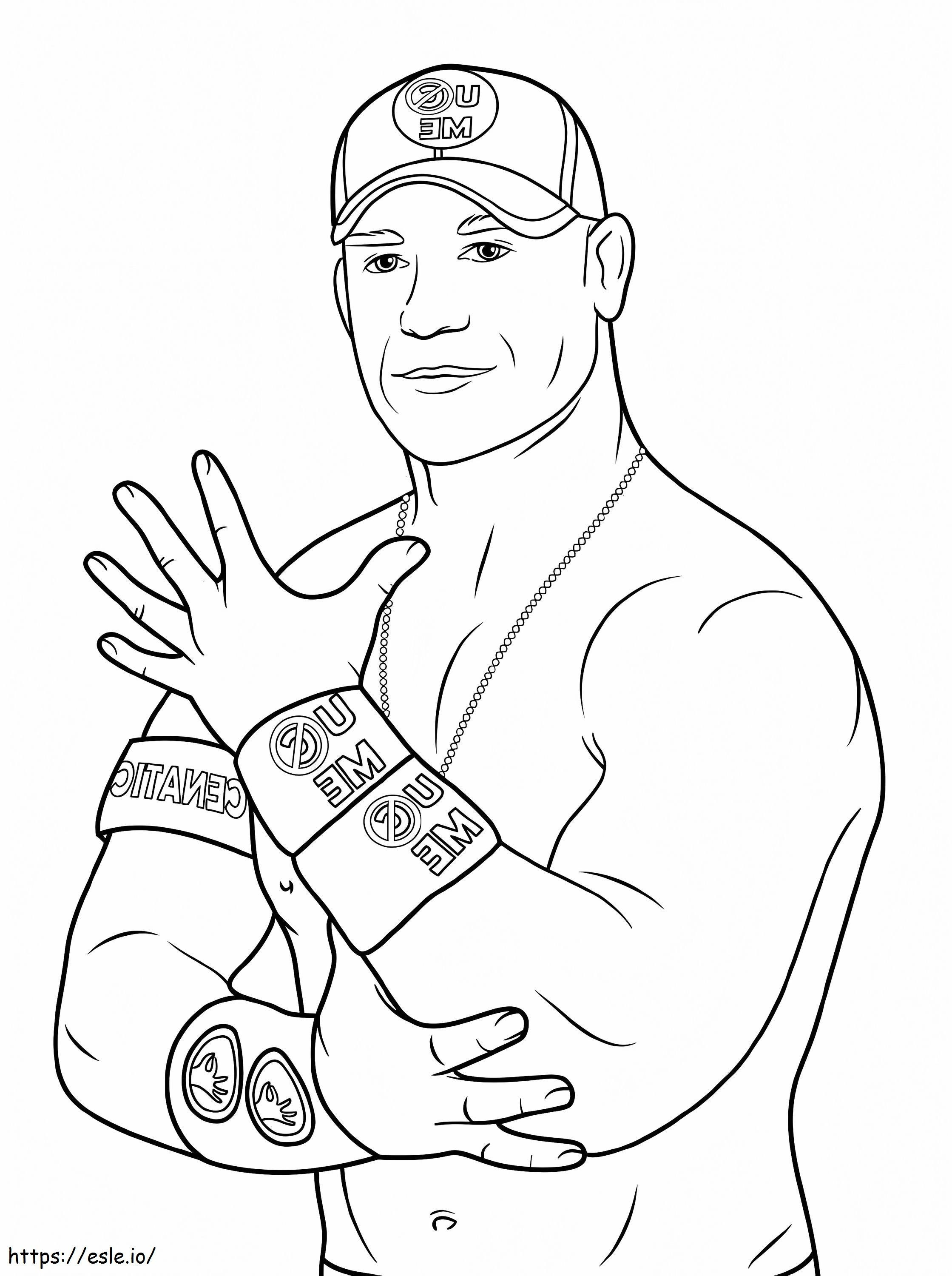 Wwe john cena coloring page