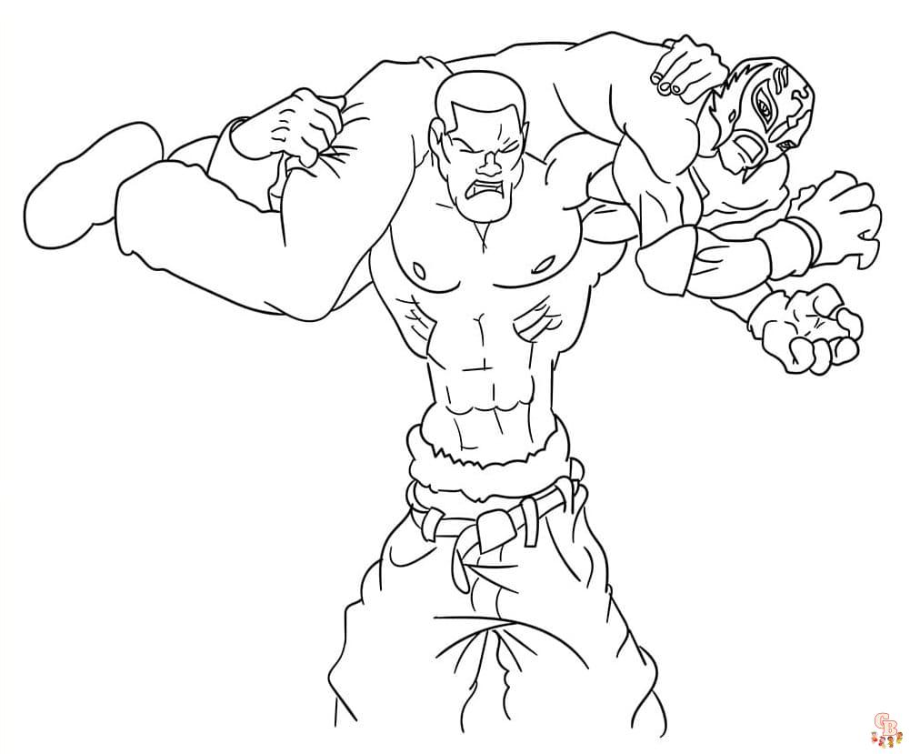 Printable john cena coloring pages free for kids and adults