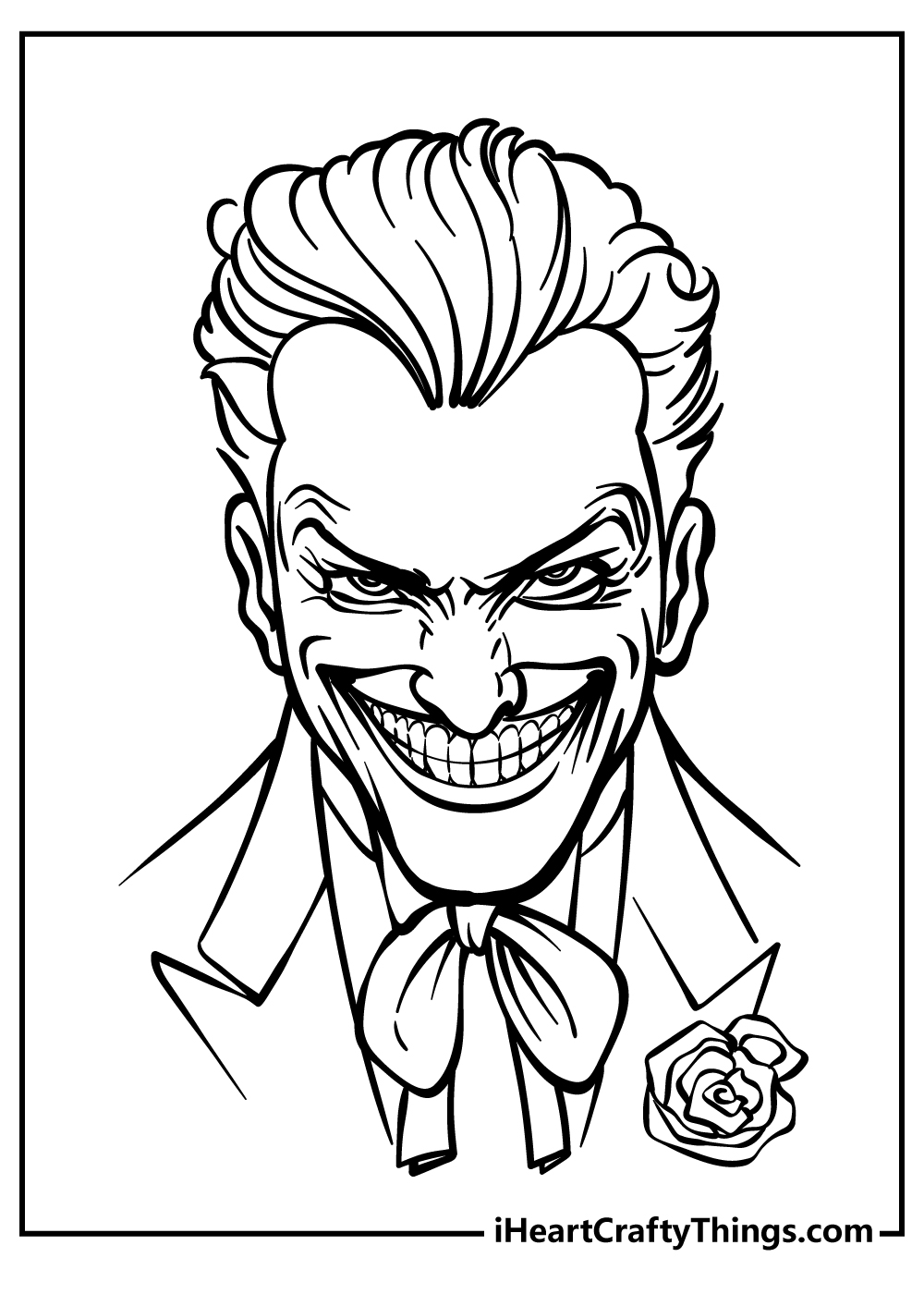 Joker coloring pages free printables