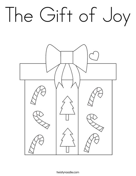 The gift of joy coloring page