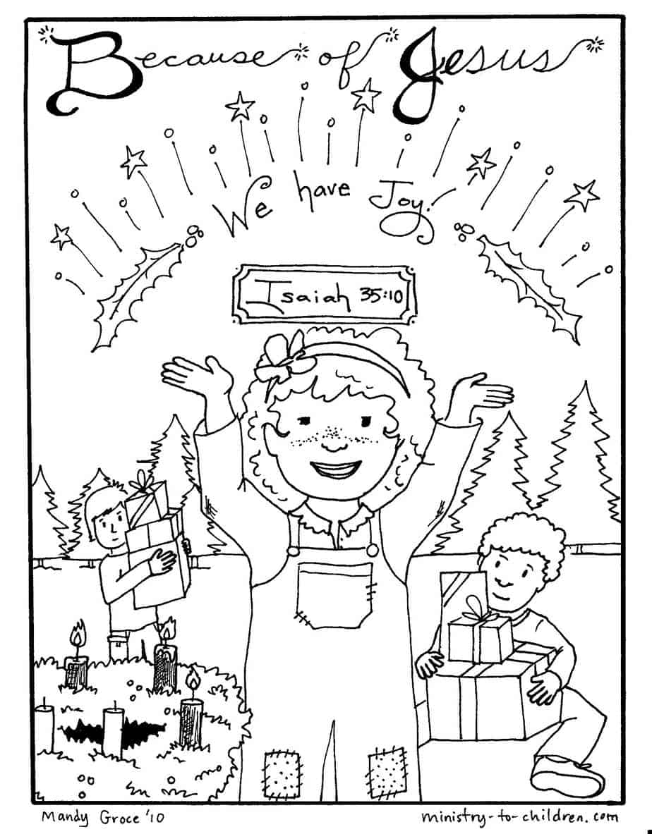 Advent coloring pages jesus brings joy free printables